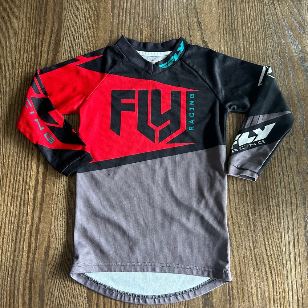 Fly Racing Kids Jersey - Bold Red and Black